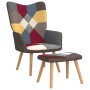 Silla de relajación con reposapiés tela patchwork de vidaXL, Sillones - Ref: Foro24-328184, Precio: 128,99 €, Descuento: %