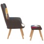 Silla de relajación con reposapiés tela patchwork de vidaXL, Sillones - Ref: Foro24-328184, Precio: 128,99 €, Descuento: %