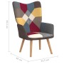 Silla de relajación con reposapiés tela patchwork de vidaXL, Sillones - Ref: Foro24-328184, Precio: 128,99 €, Descuento: %