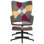 Relaxsessel aus Patchwork-Stoff mit Fußstütze von vidaXL, Sessel - Ref: Foro24-328188, Preis: 144,92 €, Rabatt: %