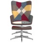 Relaxsessel aus Patchwork-Stoff mit Fußstütze von vidaXL, Sessel - Ref: Foro24-328190, Preis: 124,51 €, Rabatt: %