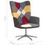 Relaxsessel aus Patchwork-Stoff mit Fußstütze von vidaXL, Sessel - Ref: Foro24-328190, Preis: 124,51 €, Rabatt: %