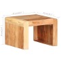 Mesa auxiliar de madera maciza de acacia 43x40x30 cm de vidaXL, Mesas auxiliares - Ref: Foro24-323588, Precio: 80,56 €, Descu...