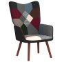 Silla de relajación con reposapiés tela patchwork de vidaXL, Sillones - Ref: Foro24-328196, Precio: 127,99 €, Descuento: %