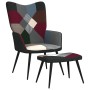 Silla de relajación con reposapiés tela patchwork de vidaXL, Sillones - Ref: Foro24-328198, Precio: 121,99 €, Descuento: %