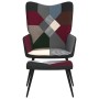 Relaxsessel aus Patchwork-Stoff mit Fußstütze von vidaXL, Sessel - Ref: Foro24-328198, Preis: 121,99 €, Rabatt: %