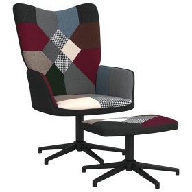 Silla de relajación con reposapiés tela patchwork de vidaXL, Sillones - Ref: Foro24-328200, Precio: 96,13 €, Descuento: %