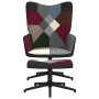 Silla de relajación con reposapiés tela patchwork de vidaXL, Sillones - Ref: Foro24-328200, Precio: 96,13 €, Descuento: %