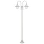 Garden street lamp with 2 white aluminum lights E27 220 cm by vidaXL, Outdoor lighting - Ref: Foro24-44208, Price: 104,99 €, ...