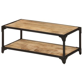 Mesa de centro de madera maciza de mango rugosa 90x45x35 cm de vidaXL, Mesas de centro - Ref: Foro24-328265, Precio: 128,99 €...