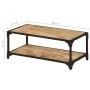 Mesa de centro de madera maciza de mango rugosa 90x45x35 cm de vidaXL, Mesas de centro - Ref: Foro24-328265, Precio: 128,55 €...