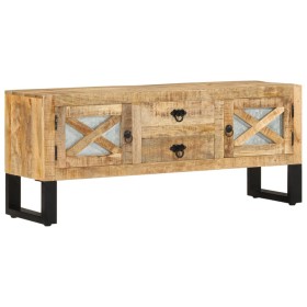 Mueble para TV de madera maciza de mango rugosa 110x30x45 cm de vidaXL, Muebles TV - Ref: Foro24-328276, Precio: 179,01 €, De...