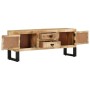 Solid rough mango wood TV cabinet 110x30x45 cm by vidaXL, TV Furniture - Ref: Foro24-328276, Price: 176,99 €, Discount: %