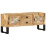 Solid rough mango wood TV cabinet 110x30x45 cm by vidaXL, TV Furniture - Ref: Foro24-328276, Price: 176,99 €, Discount: %