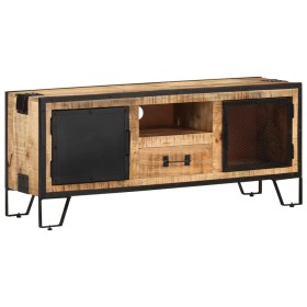 Massiver TV-Schrank aus rauem Mangoholz, 110 x 31 x 46 cm von vidaXL, TV-Möbel - Ref: Foro24-328284, Preis: 213,99 €, Rabatt: %