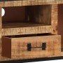 Massiver TV-Schrank aus rauem Mangoholz, 110 x 31 x 46 cm von vidaXL, TV-Möbel - Ref: Foro24-328284, Preis: 205,51 €, Rabatt: %