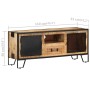 Solid rough mango wood TV cabinet 110x31x46 cm by vidaXL, TV Furniture - Ref: Foro24-328284, Price: 205,26 €, Discount: %