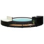 Borde de bañera de hidromasaje ratán PE madera de acacia negro de vidaXL, Accesorios para piscinas y spa - Ref: Foro24-310092...