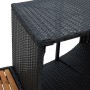 Edge of hot tub made of black acacia wood PE rattan by vidaXL, Pool and spa accessories - Ref: Foro24-310092, Price: 425,82 €...