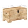 Rough Mango Wood Storage Chest by vidaXL, Storage trunks - Ref: Foro24-328293, Price: 182,82 €, Discount: %