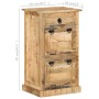 Zapatero de 4 niveles con cajón madera de mango rugosa de vidaXL, Zapateros y organizadores de calzado - Ref: Foro24-328297, ...