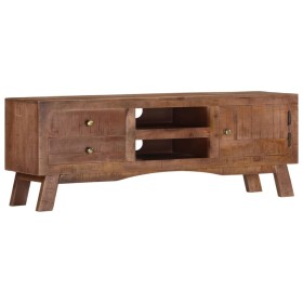 Solid rough mango wood TV cabinet 110x30x40 cm by vidaXL, TV Furniture - Ref: Foro24-328303, Price: 151,29 €, Discount: %