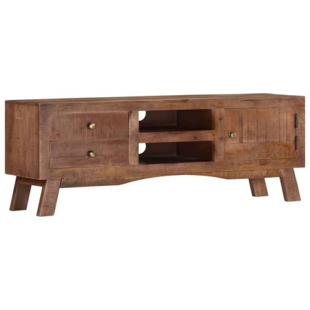 Solid rough mango wood TV cabinet 110x30x40 cm by vidaXL, TV Furniture - Ref: Foro24-328303, Price: 151,48 €, Discount: %