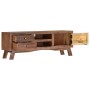 Solid rough mango wood TV cabinet 110x30x40 cm by vidaXL, TV Furniture - Ref: Foro24-328303, Price: 151,48 €, Discount: %