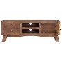 Solid rough mango wood TV cabinet 110x30x40 cm by vidaXL, TV Furniture - Ref: Foro24-328303, Price: 151,48 €, Discount: %