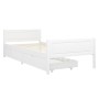 Bed frame with 2 drawers white pine wood 90x200 cm by vidaXL, Beds and slatted bases - Ref: Foro24-3060497, Price: 198,33 €, ...