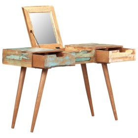 Dressing table with mirror solid recycled wood 112x45x76 cm by vidaXL, Bedroom Dressers - Ref: Foro24-323591, Price: 228,35 €...