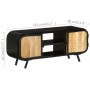 Massiver TV-Schrank aus rauem Mangoholz, 110 x 30 x 45 cm von vidaXL, TV-Möbel - Ref: Foro24-328414, Preis: 111,25 €, Rabatt: %