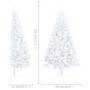 Medio árbol de Navidad artificial con soporte PVC blanco 120 cm de vidaXL, Arboles de navidad - Ref: Foro24-328417, Precio: 2...