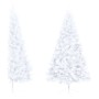 Medio árbol de Navidad artificial con soporte PVC blanco 150 cm de vidaXL, Arboles de navidad - Ref: Foro24-328418, Precio: 2...