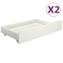 Bed frame with 2 drawers white pine wood 100x200 cm by vidaXL, Beds and slatted bases - Ref: Foro24-3060469, Price: 219,20 €,...