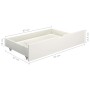 Bed frame with 2 drawers white pine wood 100x200 cm by vidaXL, Beds and slatted bases - Ref: Foro24-3060469, Price: 219,20 €,...