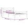 Bed frame with 2 drawers white pine wood 100x200 cm by vidaXL, Beds and slatted bases - Ref: Foro24-3060487, Price: 222,99 €,...