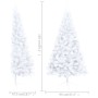 Medio árbol de Navidad artificial con soporte PVC blanco 150 cm de vidaXL, Arboles de navidad - Ref: Foro24-328418, Precio: 2...