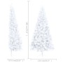 Half artificial Christmas tree with white PVC support 180 cm by vidaXL, Christmas trees - Ref: Foro24-328419, Price: 24,50 €,...