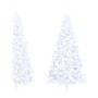 Half artificial Christmas tree with white PVC stand 210 cm by vidaXL, Christmas trees - Ref: Foro24-328420, Price: 50,76 €, D...