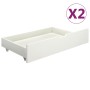 Bed frame with 2 drawers white pine wood 160x200 cm by vidaXL, Beds and slatted bases - Ref: Foro24-3060418, Price: 242,99 €,...