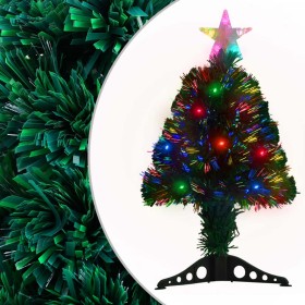 Árbol de Navidad artificial con soporte/LED fibra óptica 64 cm de vidaXL, Arboles de navidad - Ref: Foro24-328439, Precio: 26...