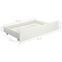 Bed frame with 2 drawers white pine wood 160x200 cm by vidaXL, Beds and slatted bases - Ref: Foro24-3060490, Price: 284,45 €,...