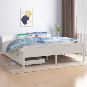 Estructura de cama con 2 cajones madera pino blanco 180x200 cm de vidaXL, Camas y somieres - Ref: Foro24-3060502, Precio: 284...