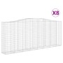 Gabion baskets 8 pcs arch shape iron 400x50x160/180 cm by vidaXL, Pots and planters - Ref: Foro24-3146001, Price: 1,00 €, Dis...