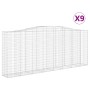 Gabion baskets 9 units arch shape iron 400x50x160/180 cm by vidaXL, Pots and planters - Ref: Foro24-3146002, Price: 2,00 €, D...