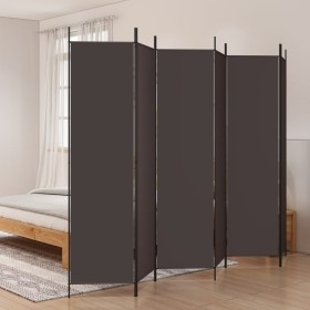 Divider screen with 6 brown fabric panels 300x200 cm by vidaXL, Room dividers - Ref: Foro24-350191, Price: 60,99 €, Discount: %