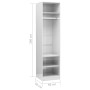 Sperrholzschrank glänzend weiß 50x50x200 cm von vidaXL, Kleiderschränke - Ref: Foro24-800240, Preis: 111,13 €, Rabatt: %