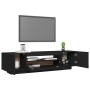 TV cabinet with LED lights black 160x35x40 cm by vidaXL, TV Furniture - Ref: Foro24-804428, Price: 107,99 €, Discount: %