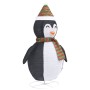 Decorative Christmas penguin with LED luxurious fabric 60 cm by vidaXL, Christmas lights - Ref: Foro24-328500, Price: 35,56 €...